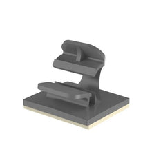 Rubber Adhesive Backing Latching Wire Clip Gray LWC25-A-C14 (Pack of 100)
