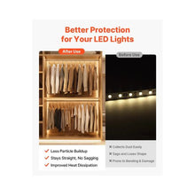 V-Profile LED Strip Aluminum Channel with Frosted Cover & Mounting Clips 3.3 ft