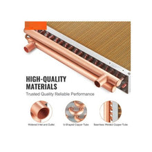 20 x 20 Inch Water-to-Air Heat Transfer Coil, 3-Row Copper Tube Design with Aluminum