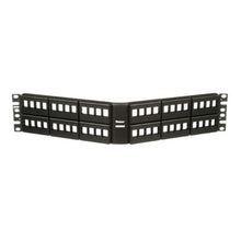 48 Port Unshielded Front Access Angled Patch Panel Black NKFPA48