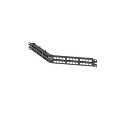 48 Port NetKey Unshielded Front Access Angled Patch Panel Black NKPPA48HDY