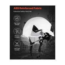 Type 1 Class C Industrial Safety Helmet with Visor ANSI/ISEA Z89.1 ABS Hard Hat with 6-Point Ratchet Suspension Adjustable Vented Construction Helmet