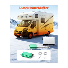 Diesel Heater Low Noise Exhaust Muffler for 2KW–8KW Parking Heaters with Clamps