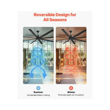 High Airflow 84 Inch Aluminum Blade Ceiling Fan with Remote Control for Patio & Living Room