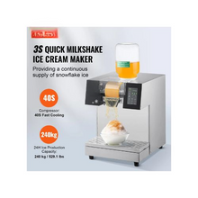 240KG/24H Professional Stainless Steel Snowflake Ice Machine for Ice Cream Shops & Cafes
