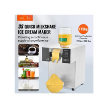 Stainless Steel Commercial 385 LBS/24H Shaved Ice Machine for Ice Cream & Beverage Applications
