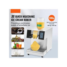 397 LBS/24H Heavy Duty 180KG Snow Ice Maker Stainless Steel Construction for Ice Cream Shops & Cafes