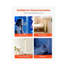 Relaxation 5 Ft LED Floating Color Changing Fish Bubble Tube Lamp for Bedroom Living Room