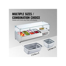48 Inch Commercial Sandwich Prep Table with Refrigerated Condiment Holder & Glass Lid