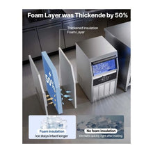 High Performance Commercial Ice Maker Machine 130 lbs/24H with 30 lb Storage Bin