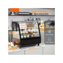 3.5 Cu.Ft. Countertop Refrigerated Pastry Display Case with LED Lighting & Turbo Cooling