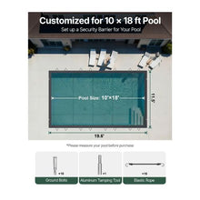 Anthracite 3.5 x 6 m Rectangle Inground Pool Safety Cover PVC Mesh Winter Cover with Drainage Holes Fits 10.5 x 18.6 ft Pools Dark Grey