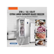 High Efficiency Commercial Shock Freezer & Blast Chiller 370 L Capacity Food Preservation System