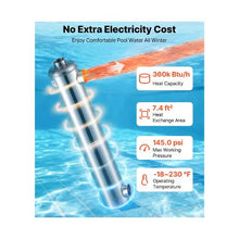 Large Capacity 360K BTU Swimming Pool Heat Exchanger with Corrosion Resistant Stainless Steel Construction for Spa and Tub Heating