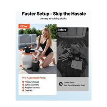 13-Inch Above Ground Pool Sand Filter Pump System with 0.75 HP Motor