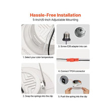 High Efficiency 4-Inch LED Ceiling Recessed Lights with Selectable White Tones 10 Pack