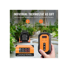 1500W Portable PTC 3-Speed Greenhouse Heater with Independent Thermostat & Overheat Protection