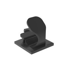 Rubber Adhesive Backing Latching Wire Clip Black LWC25-A-C20 (Pack of 100)
