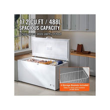 17.2 Cu.Ft Commercial Chest Freezer Energy Efficient Deep Storage Freezer with Adjustable Temperature Control White