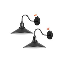 Industrial Weather Resistant Farmhouse Outdoor Wall Sconce Light Fixture with Auto On/Off 2 Pack