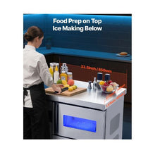 132 LBS/24H High Capacity Automatic Stainless Steel Ice Maker Machine for Restaurant & Food Service