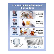 High Performance Commercial Ice Maker Machine 130 lbs/24H with 30 lb Storage Bin