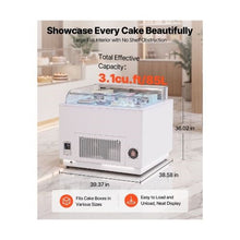 Commercial Horizontal Open Display Refrigerator 3.1 Cu.Ft. Grab-and-Go Merchandiser Cooler with LED Lights