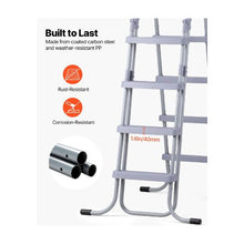 52-Inch 4-Step A-Frame Above-Ground Pool Ladder Steel Swimming Pool Stairs with Wide Non-Slip Steps 300 lb Capacity, Gray