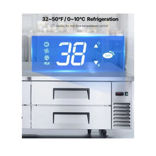 Commercial 72 Inch Refrigerated Chef Base with 4 Drawers & Heavy Duty Stainless Steel Work Surface