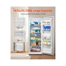 Large Capacity 14 Cu.Ft Convertible Upright Freezer with Frost Free Air Cooling Smart Temperature Control LED Lighting and Flexible Storage Shelves