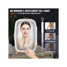 Compact 6L Luxury Cosmetic Refrigerator with LED Lighting Mirror for Skincare, Masks & Drinks