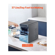 37 Lbs/24H Portable Chewable Ice Maker Self Cleaning Countertop Pebble Ice Maker for Daily Use