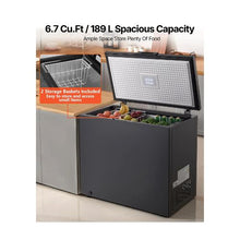 Large Capacity 6.7 Cu.Ft Household Chest Freezer with Mechanical Adjustable Temperature Control