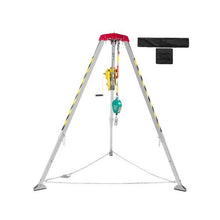 Professional Confined Space Rescue Tripod with 1,200 lbs Winch 8 ft Legs 98 ft Cable, Fall Arrest & Rescue Kit