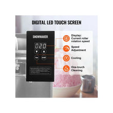 Stainless Steel Commercial 385 LBS/24H Shaved Ice Machine for Ice Cream & Beverage Applications