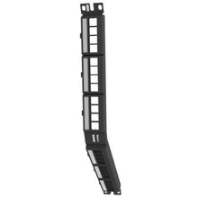 24 Port Unshielded Front Access Angled Patch Panel With Label Pocket Black NKFPAL24