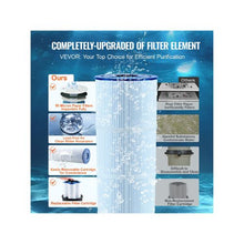High Capacity 525 Sq. Ft. Cartridge Pool Filter, Inground & Above Ground Swimming Pool Filter System with Upgraded Filter Element for Spas & Hot Tubs
