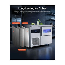 132 LBS/24H High Capacity Automatic Stainless Steel Ice Maker Machine for Restaurant & Food Service