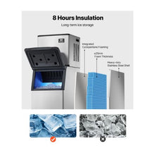 Commercial Ice Cube Production System with 360LB Daily Output and 300LB Storage Capacity