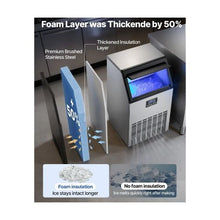 Automatic Freestanding Commercial Ice Maker Machine 100 lbs/24H for Home, Bar & Restaurant