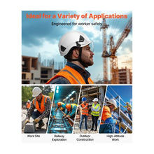 Type 1 Class C Industrial Safety Helmet with Visor ANSI/ISEA Z89.1 ABS Hard Hat with 6-Point Ratchet Suspension Adjustable Vented Construction Helmet