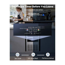 High Performance Commercial Ice Maker Machine 130 lbs/24H with 30 lb Storage Bin