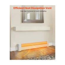 4 Ft Replacement Cover for Electric Steel Baseboard Heater Easy Installation for Bedroom Replacing Old Cover White