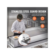Commercial 71 Inch Countertop Refrigerated Condiment Station with Combination Food Pans and Stainless Guard