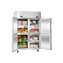 48 Inch Stainless Steel Commercial Upright Refrigerator & Freezer Combo with Digital Temperature Control