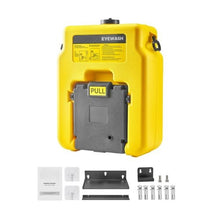 14 Gallon Portable Emergency Eyewash Station Dual Spray Nozzles, OSHA & ANSI Compliant Wall-Mount or Flat-Surface Yellow