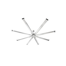 96 Inch Modern Indoor/Outdoor Large 8 Blade Brushed Nickel Ceiling Fan with Remote Control