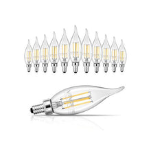 2725K Warm Lighting Elegant Flame Tip Classic Chandelier LED Candle Bulbs Warm Ambient Lighting 12 Count Pack