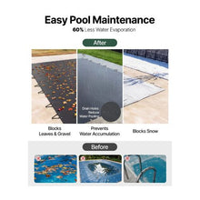 Anthracite 3.5 x 6 m Rectangle Inground Pool Safety Cover PVC Mesh Winter Cover with Drainage Holes Fits 10.5 x 18.6 ft Pools Dark Grey