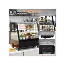 3.5 Cu.Ft. Countertop Refrigerated Pastry Display Case with LED Lighting & Turbo Cooling
